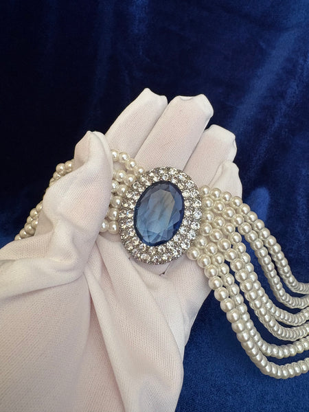 Princess of Wales Lady Diana Spencer Sapphire Pearl Choker