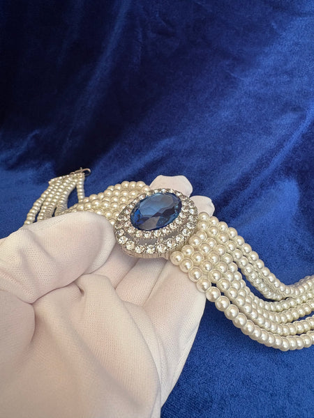 Princess of Wales Lady Diana Spencer Sapphire Pearl Choker