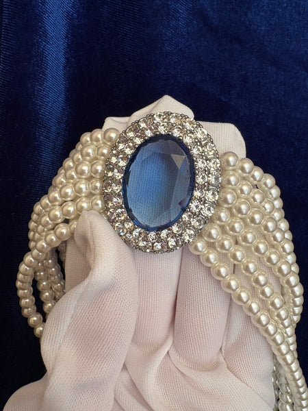 Princess of Wales Lady Diana Spencer Sapphire Pearl Choker