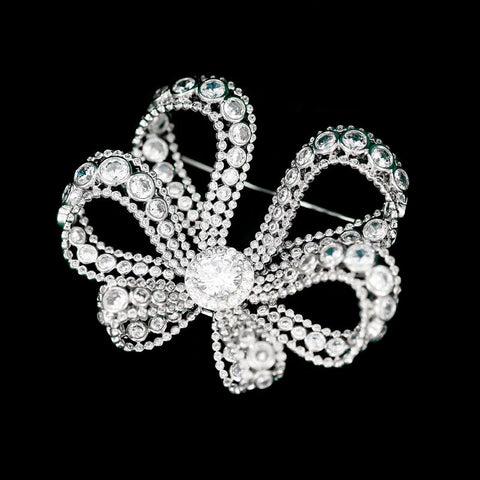 Catherine II's Diamond Bow Brooch, Royal Jewels, Royal Brooch, Romanov Jewels 