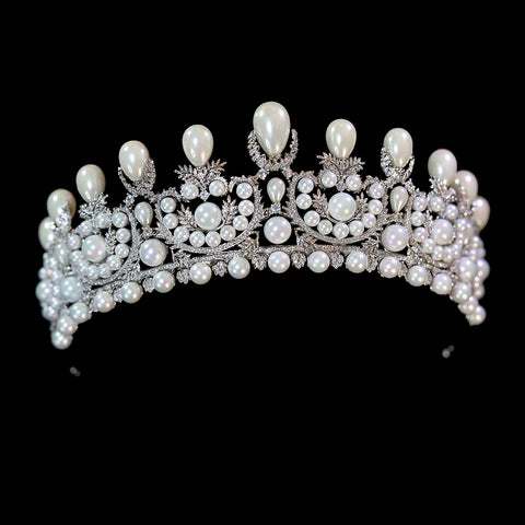 Empress Eugenie of France's Pearl Diadem, Royal Tiara, Crown Jewels 