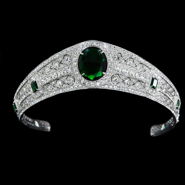 The Greville Emerald Kokoshnik Tiara, Royal Tiara, Crown Jewels