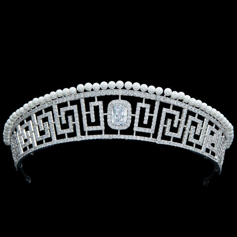 Lady Allan's Pearl Meander Tiara, Royal Tiara, Crown Jewels