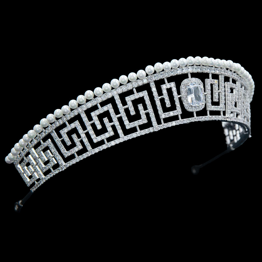 Lady Allan's Pearl Meander Tiara | Luxury Royal Inspired Tiaras