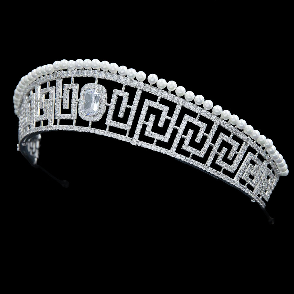 Lady Allan's Pearl Meander Tiara | Luxury Royal Inspired Tiaras