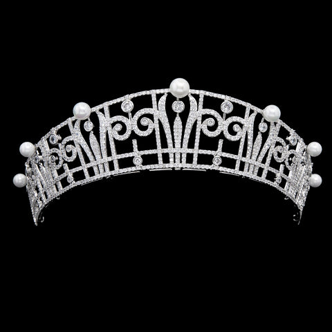 Princess Claire's Pearl & Diamond Tiara, Royal Tiara, Crown Jewels