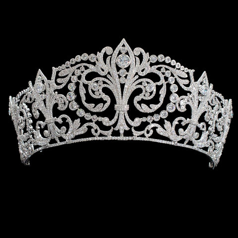Queen Victoria Eugenie's Fleur de Lys Tiara, Royal Tiara, Crown Jewels