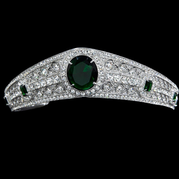 The Greville Emerald Kokoshnik Tiara, Royal Tiara, Crown Jewels