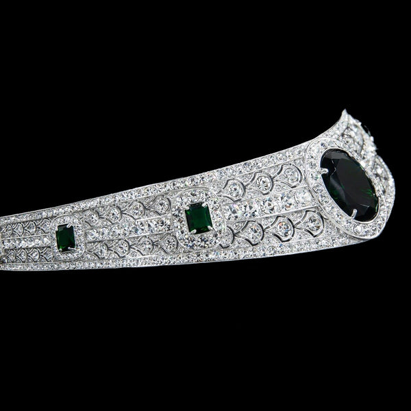 The Greville Emerald Kokoshnik Tiara, Royal Tiara, Crown Jewels